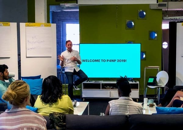 Man Leading Presentation on Prophet for Nonprofit Day